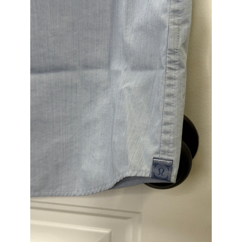 Lululemon‎ Mens Button Down Shirt Blue Minimalist Performance Golf Polo Large - Picture 3 of 7